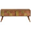 vidaXL Coffee Table Honey Solid Wood 39.4x19.7x15.4 in Decorative Inlays