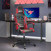 vidaXL Gaming Chair Black and Red Faux Leather
