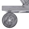 vidaXL Sunlounger Grey Solid acacia wood 78.7 in length