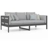 vidaXL Day Bed Grey Solid pine wood, plywood Twin Convertible