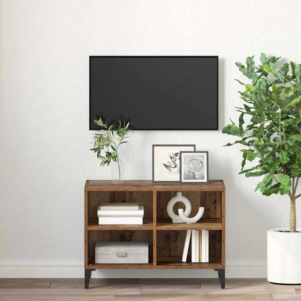 vidaXL TV Cabinet Set Brown 27.36 x 11.81 x 19.69 in Engineered Wood