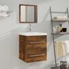 vidaXL Bathroom Cabinet With Mirror Smoked Oak Engineered wood, Acrylic