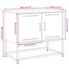 vidaXL TV Cabinet White Steel 27.0 x 15.4 x 23.8 in TV Cabinet