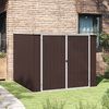 vidaXL Garden Shed Brown Galvanized Steel 76.8x78.0x62.6 in Garden Shed