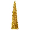 vidaXL Pop-up Christmas Tree Gold PET 5 ft Collapsible