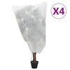 vidaXL Plant Fleece Cover Set of 4 White 100% polypropylene Large