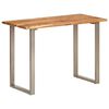 vidaXL Dining Table Natural wood, Silver