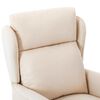 vidaXL Massage Chair with Cushion Cream 67.5 x 93.5 x 101.5 cm fabric