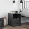 vidaXL Bedside Cabinet Anthracite Cold-rolled steel Medium