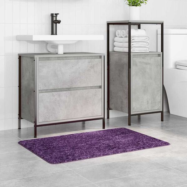 vidaXL Anti-slip Bath Mat Purple 23.6" x 35.4" PP