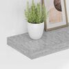 vidaXL Wall Shelf Set of 4 Concrete grey Honeycomb MDF, metal