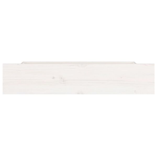 vidaXL Bed Drawer White Solid pine wood 35.4 x 22.4 x 7.1 in Bed Drawer