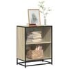 vidaXL Book Cabinet Sonoma oak Engineered wood and metal Medium