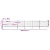 vidaXL Garden Fence with Hoop Top Steel 421.3"x59.1" Black