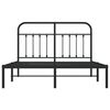 vidaXL Bed Frame Black Powder-coated steel 55.1 x 74.8 in Bed Frame