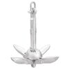 vidaXL Folding Anchor Silver 1.5 lb Hot Dip Galvanized Cast Iron
