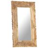 vidaXL Mirror Natural wood Solid mango wood 31.5 x 19.7 in