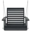 vidaXL Garden Swing Chair Black Solid fir wood Single Comfy
