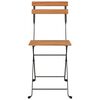 vidaXL Folding Bistro Chairs 8 pcs Solid Wood Teak and Steel