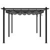 vidaXL Garden Gazebo Anthracite Aluminum Large Retractable