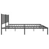 vidaXL Bed Frame Black Powder-coated steel King Size Bed Frame