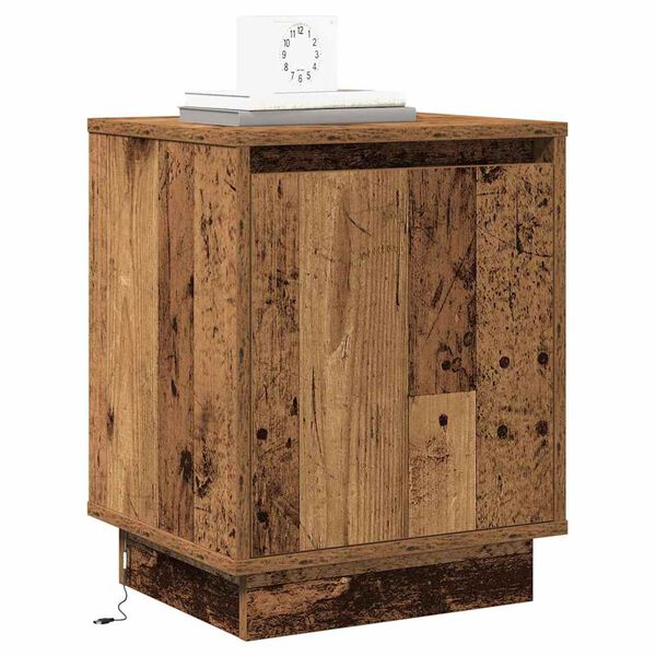 vidaXL Bedside Cabinet Old Wood 15.35 x 13.58 x 19.69 in
