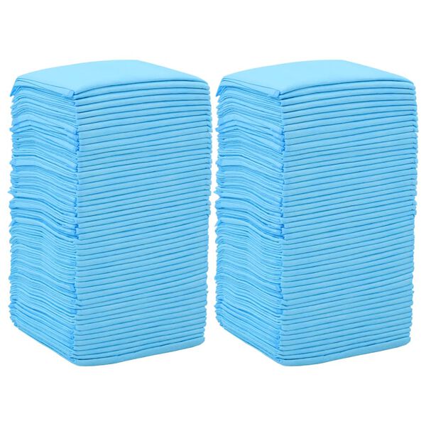 vidaXL Pet Training Pad Set of 100 Blue and White Non woven fabric