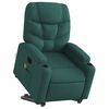 vidaXL Electric Stand Up Massage Recliner Chair Dark Green
