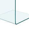 vidaXL Side Table Clear Tempered glass 15.7x15.7x23.6 in Tough