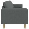 vidaXL Living Room Couch Dark Grey 98.43 x 30.31 x 29.92 in Polyester