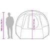 vidaXL Camping Tent Tunnel 4-Person Grey and Orange Waterproof