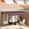 vidaXL Retractable Awning Brown Powder-coated aluminum Large Retractable