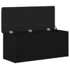 vidaXL Storage Bench with Storage Black oak 40.16 x 16.54 x 17.72 in