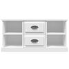 vidaXL TV Cabinet White Engineered Wood Medium TV Cabinet Rectangular