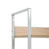 vidaXL Shelf Cabinet Oak and white Engineered wood, steel