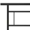 vidaXL Bed Frame Black Powder-coated metal, plywood Double Durable