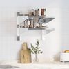 vidaXL Wall Shelf Silver Stainless Steel Standard Wall Mounting