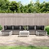 vidaXL Garden Lounge Set White Woven fabric, powder-coated steel, textilene