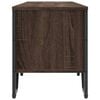 vidaXL TV Cabinet Brown Oak Engineered Wood, Metal Large TV Cabinet