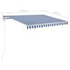 vidaXL Retractable Awning Blue and White
