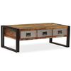 vidaXL Coffee Table Multicolour Solid reclaimed wood, steel legs