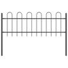 vidaXL Garden Fence 9 pcs Grey 50.20 x 1.97 ft Powder-coated Steel