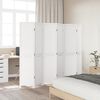 vidaXL Room Divider 6 Panels White Solid Wood Paulownia