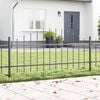 vidaXL Garden Fence Grey 170 x 140 cm Powder-Coated Steel