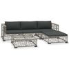 vidaXL Patio Lounge Set Set of 5 Grey