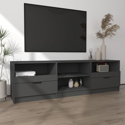 vidaXL TV Stand Black 59.1"x13.2"x17.7" Engineered Wood