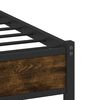 vidaXL Bed Frame Smoked Oak Steel, Engineered Wood Single Bed Frame