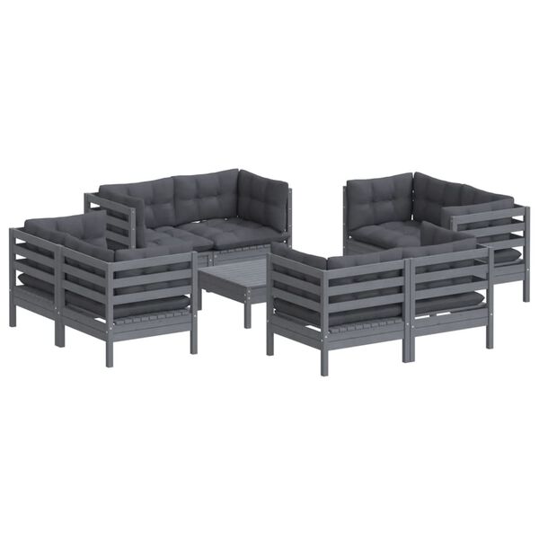 vidaXL Garden Lounge Set Grey, Anthracite