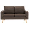 vidaXL Sofa Brown Fabric (100% polyester), solid pine wood, rubberwood