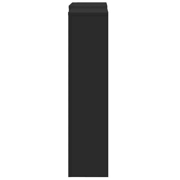 vidaXL Radiator Cover Black 80.7x8.5x32.9" Engineered Wood